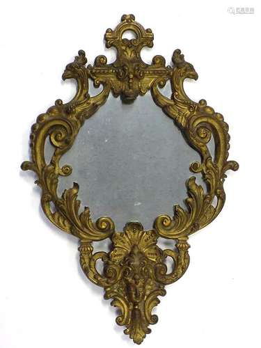 RENAISSANCE REVIVAL GILT BRONZE MIRROR