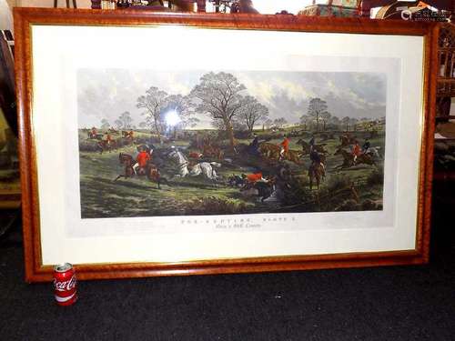 JOHN STURGESS FOX HUNTING HUGE ENGRAVING John Sturgess