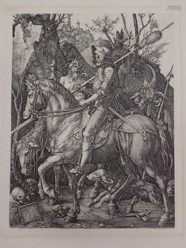 ALBRECHT DURER - KNIGHT DEATH & THE DEVIL ETCHING