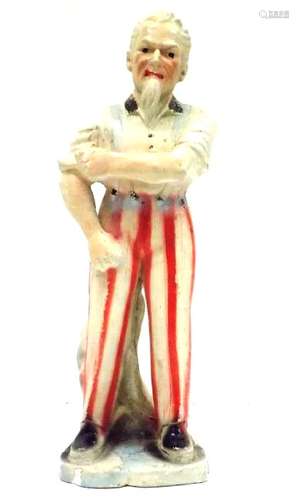 UNCLE SAM AMERICAN CHALKWARE CARNIVAL PRIZE Rare Uncle