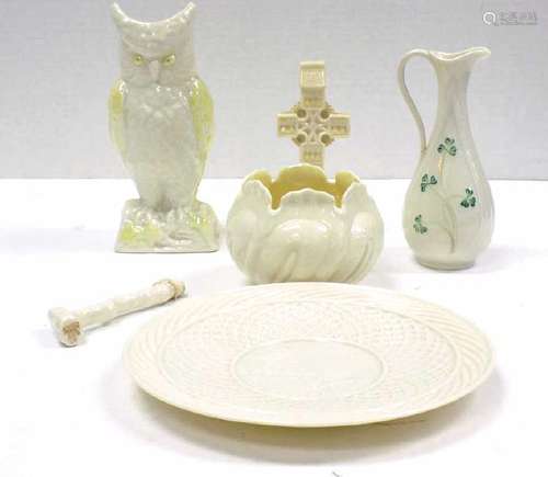 ASSORTED BELLEEK ITEMS INC. OWL Assorted Belleek items