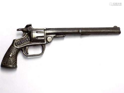 KILGORE PRESIDENT CAST IRON LONG BARREL CAP GUN 1920's