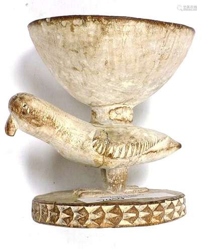 BETEL CARVED FIGURAL BIRD NUT BOWL