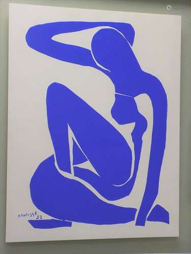 MATISSE - BLUE NUDE 1952 SILKSCREEN PRINT