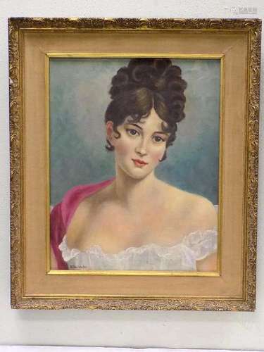 B. LEVINSOHN - VICTORIAN BEAUTY PAINTING B. Levinsohn -