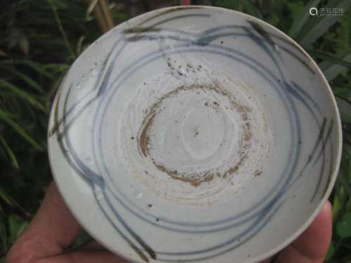 Chinese Tang-Song Dynasty (618-1279) blue/white plate