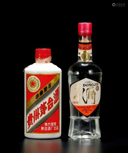 80年代五星牌贵州茅台酒（地方国营）、董酒一组