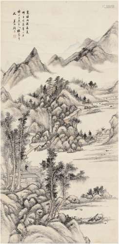 顾 澐（1835～1896） 烟水峰峦图