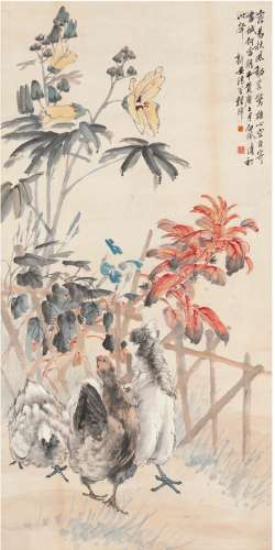程 璋（1869～1938） 秋篱小景