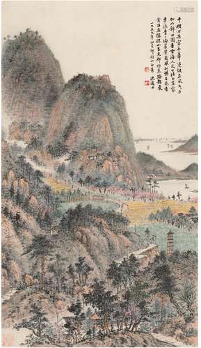 沈迈士（1891～1986） 邓尉山景图