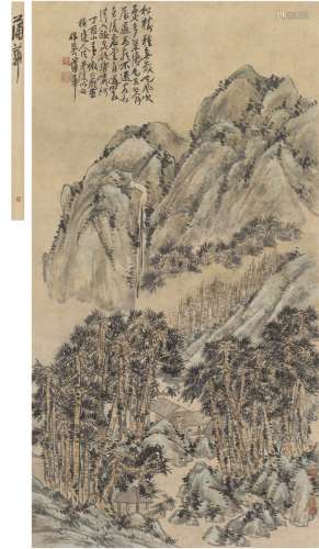 蒲 华（1832～1911） 松室论道图