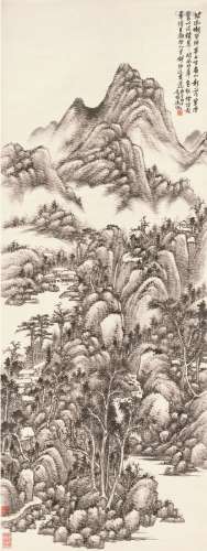吴 征（1878～1949） 幽山闲亭图