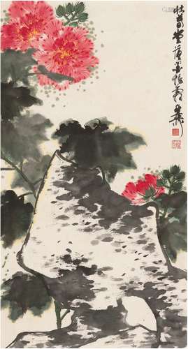 谢稚柳（1910～1997） 芙蓉图