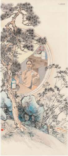 谢之光（1900～1976） 方慧珍小像