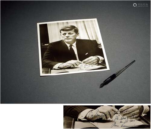 肯尼迪（John F. Kennedy，1917～1963） 签名照及签字笔