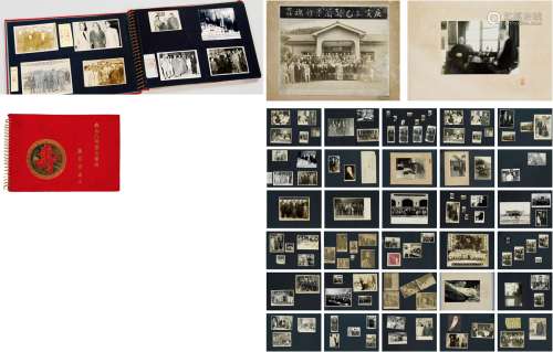 郎静山（1891～1995）等摄、张目寒（1900～1980）特制并赠 于右任八十五大寿纪念相册