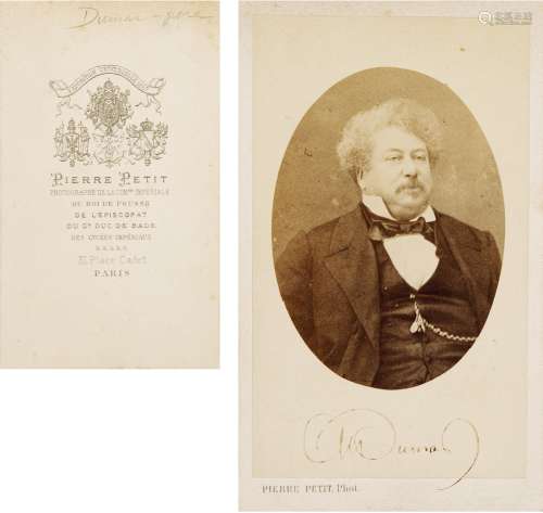 大仲马（1802～1870） 签名照名片