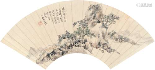 黄宾虹（1865～1955） 为张汉文作  春山茅屋图