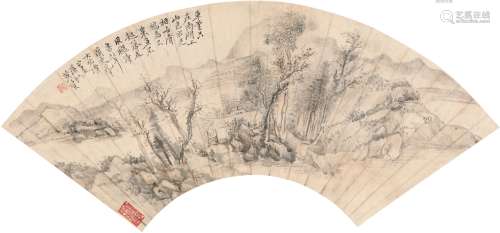 黄宾虹（1865～1955） 为潘飞声作  草堂幽居图