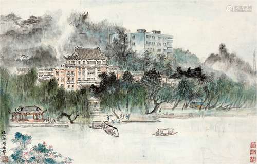 朱梅邨（1911-1993） 杭州西湖