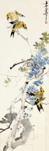 颜梅华（b.1927） 花鸟
