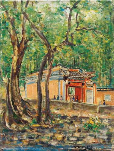 林达川（1912-1985）天台山国兴寺大门