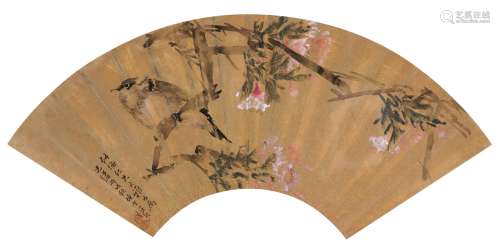 任伯年（1840～1895）　幽花鸟憩图