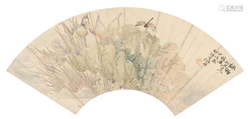 任伯年（1840～1895）　碧叶蜻蜓图
