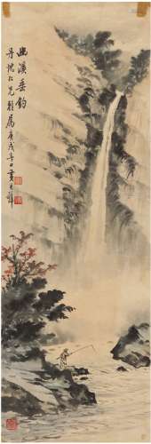 黄君璧（1898～1991）  幽溪垂钓图