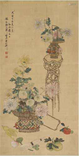 张兆祥（1852～1908） 花卉清供图