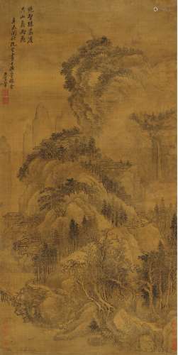 王 翚（1632～1717） 绝壁飞泉图