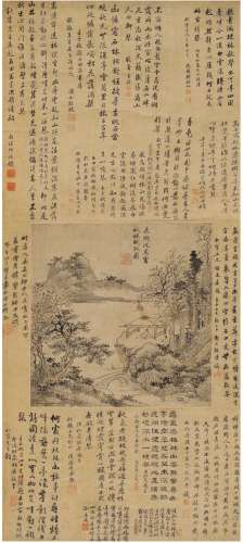 沈 周（1427～1509） 秋林晚眺图