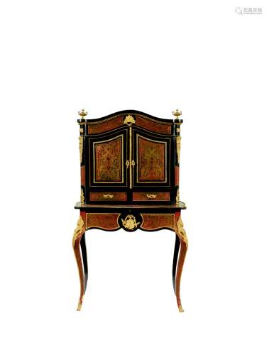 法国拿破仑三世风格珍贵材质镶嵌小柜