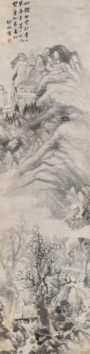 胡铁梅（1844～1899） 山水 镜片 设色纸本