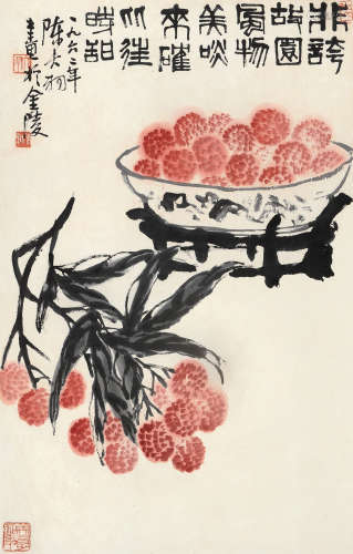 陈大羽（1912～2001） 1962年作 故园风物 镜片 设色纸本