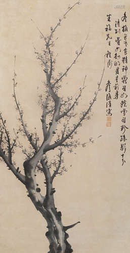 詹海清（1850～1920） 墨梅图 立轴 水墨纸本