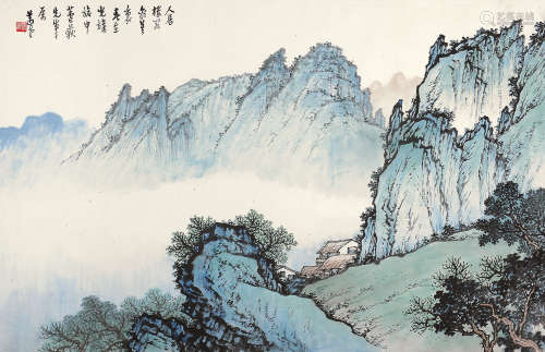 黎葛民（1892～1978） 山水 镜片 设色纸本