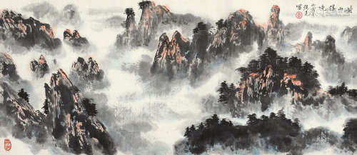 黄纯尧（1925～2007） 丙寅（1986年）作 黄山胜境 镜片 设色纸本