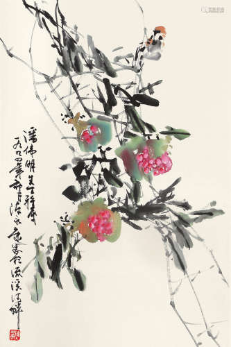 陈永康（b.1944） 1994年作 多子图 镜片 设色纸本