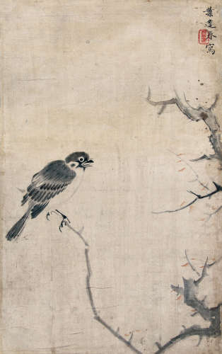 叶逢春（约1580～1646） 独立深秋 镜片 设色绢本