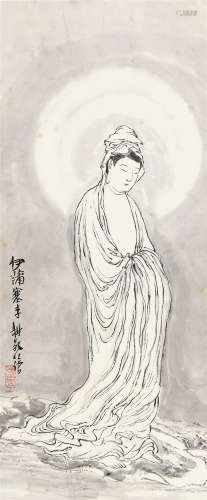 李耕（1885～1964） 观音 镜框 水墨纸本