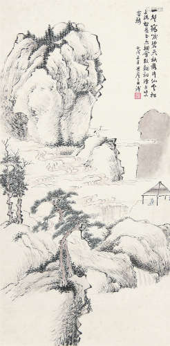 林纾（1852～1924） 1922年作 山水 立轴 设色纸本