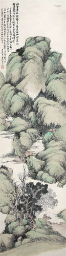 林纾（1852～1924） 1922年作 青山常在 立轴 设色纸本