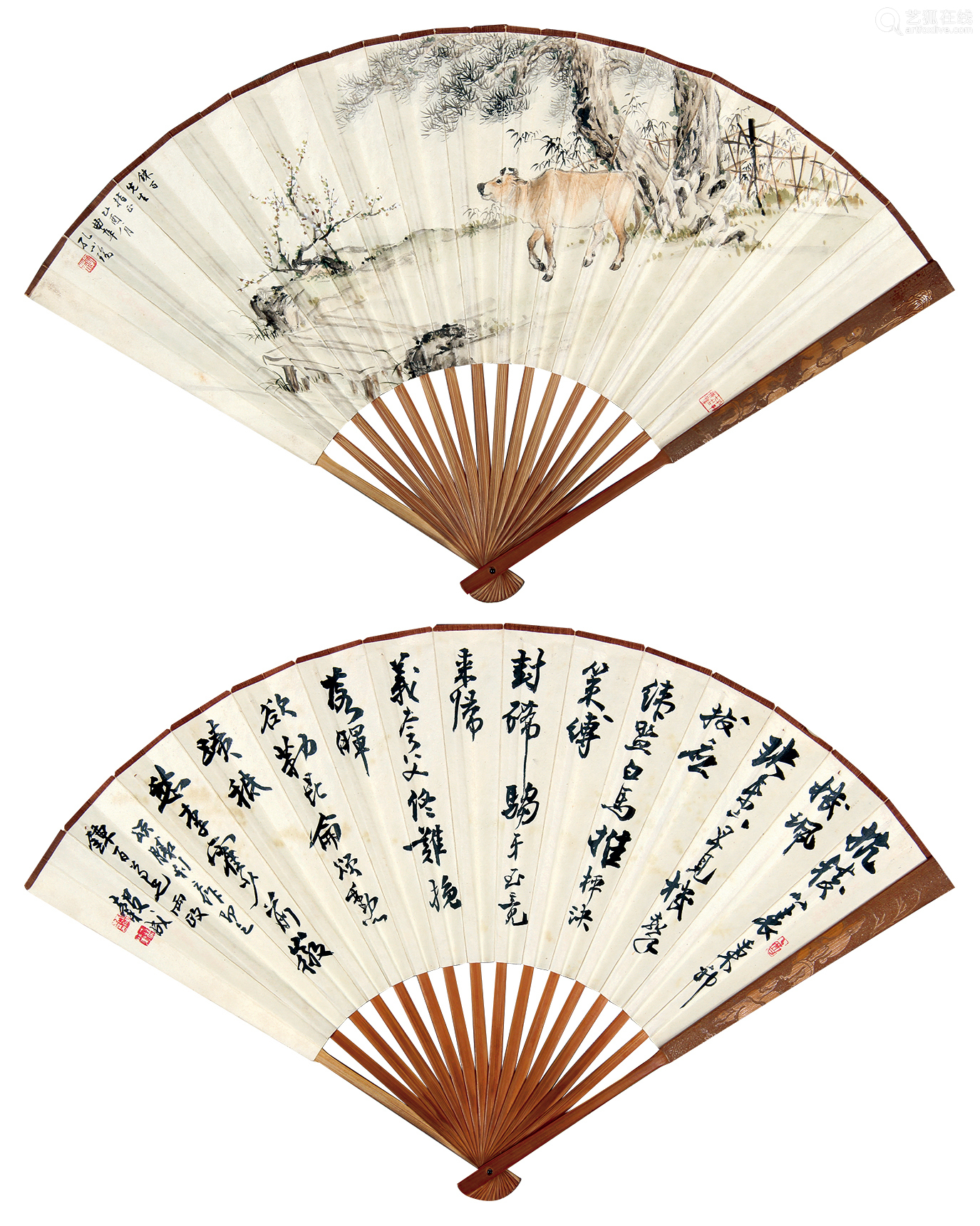 孔小瑜周谷成牧春 行书七言诗成扇设色纸本 Deal Price Picture 孔小瑜周谷成牧春 行书七言诗成扇设色纸本 Deal Price Picture