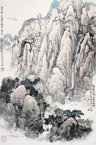 林锴（1924～2006） 行书“白龙洞诗” 镜框 水墨纸本