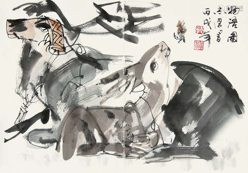 于志学（b.1935） 2006年作 物语图 镜片 设色纸本