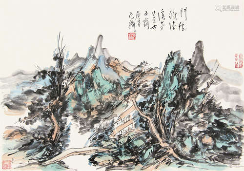 范扬（b.1955） 2010年作 山水 镜片 设色纸本