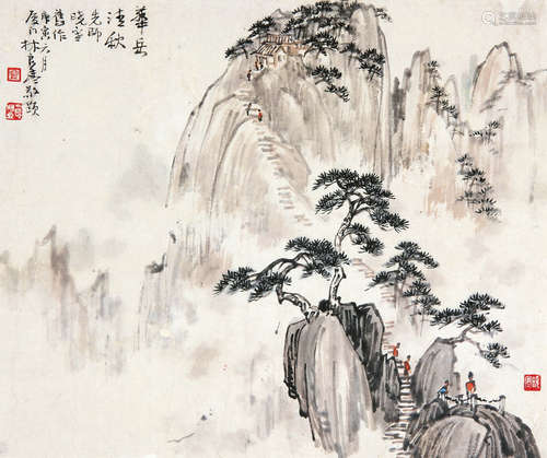 张晓寒（1923～1988） 华岳清秋 镜片 设色纸本