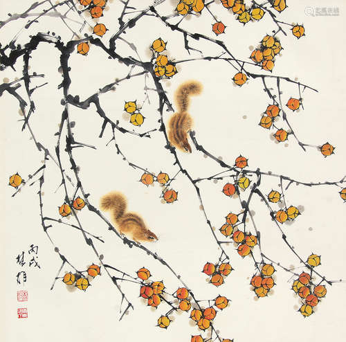 沈觐寿（1907～1997） 褚体“夜雨寄北” 镜框 水墨纸本