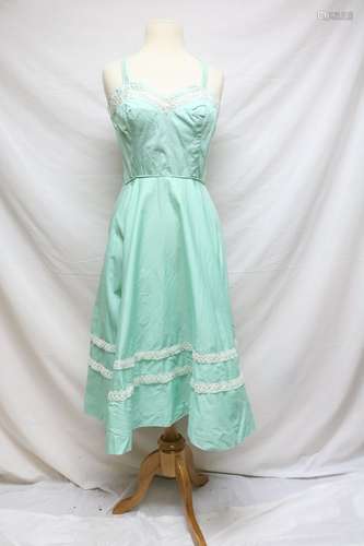 1950s seafoam fit & flare dress